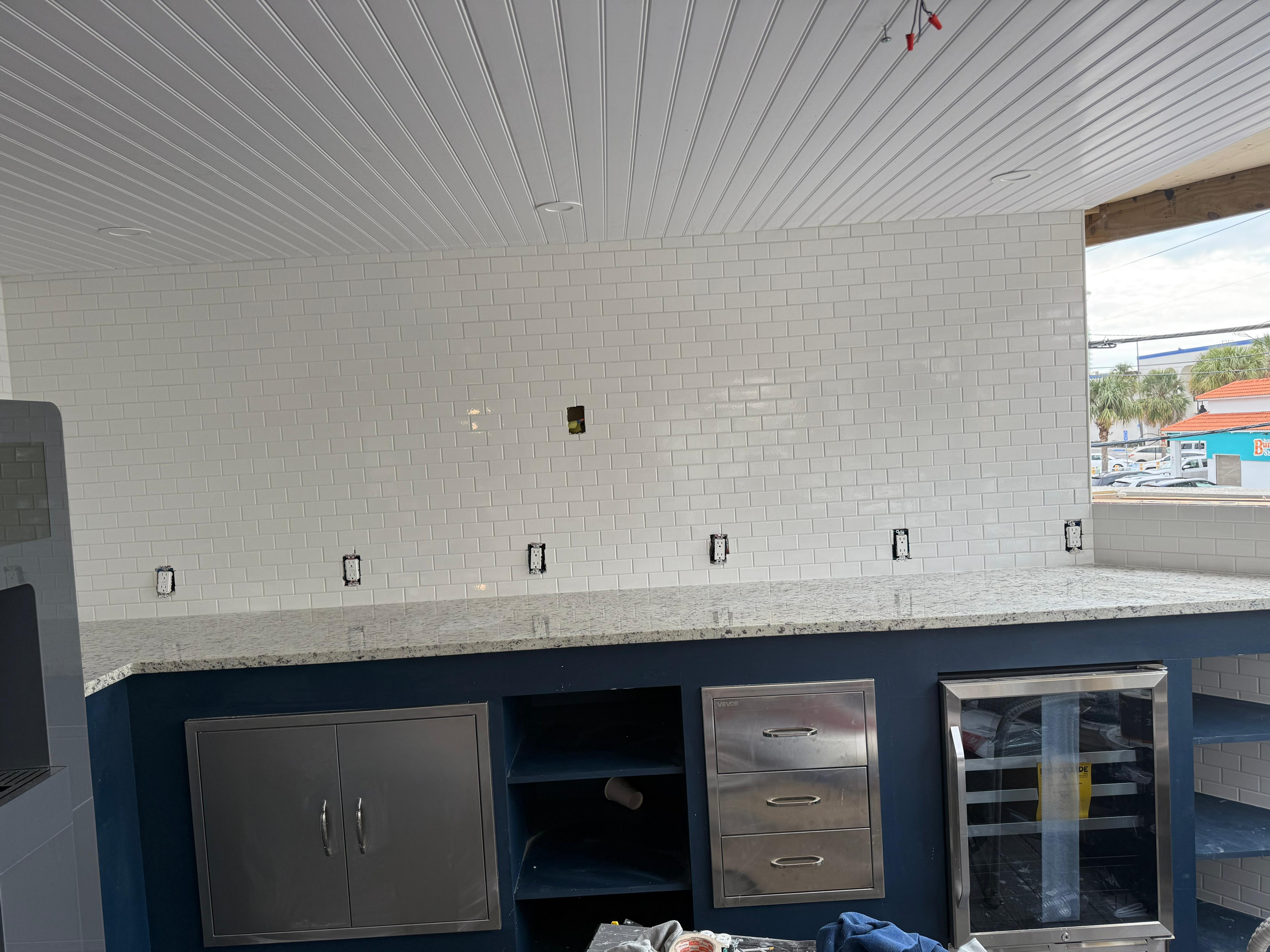 Blue Waves Kitchen Backsplash